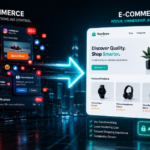 Comparison between FCommerce and ECommerce business models showing the differences in selling through Facebook and a dedicated eCommerce website.