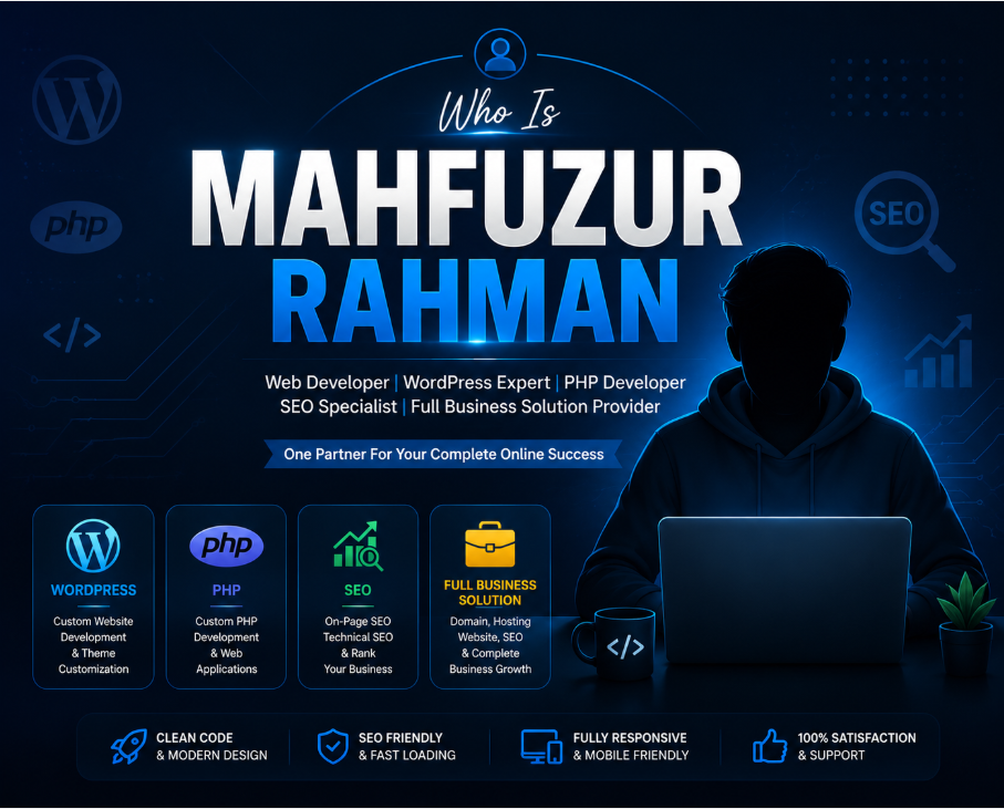 Mahfuzur Rahman, Founder of LayanTech and Web Developer providing website development, SEO, and digital marketing services.