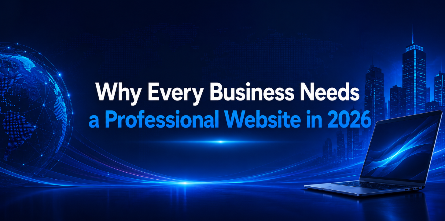 Why Every Business Needs a Professional Website in 2026 – Modern Business Website Banner
